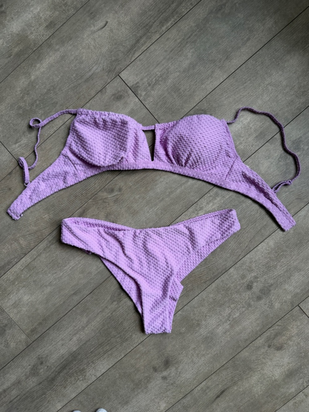 Ardene Lavender Textured Two-Piece Bikini Set